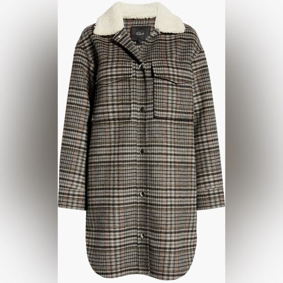 NWT New Rails Jaro Plaid Oversized Wool Blend Jacket Size XS - Picture 5 of 10